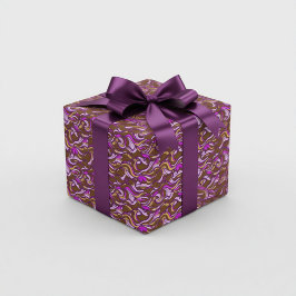 Sepia Abstract Pebble Bean Repeating Pattern Geschenkpapier