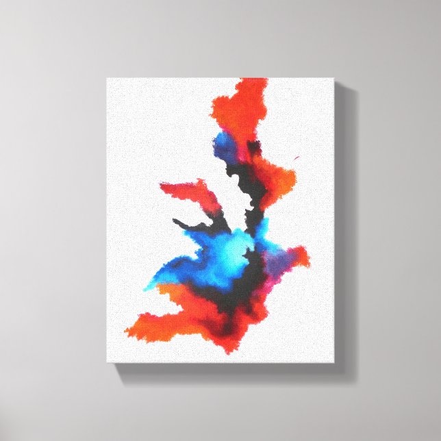 Sepia Abstrakt Art Expressionismus Acrylmalerei Leinwanddruck (Vorderseite)