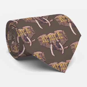Sepia Afrika Elefant Krawatte