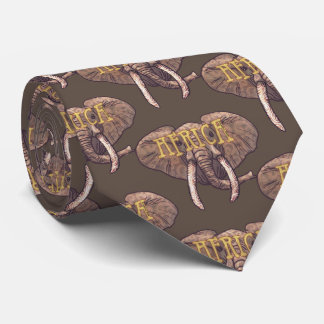 Sepia Afrrica Elephant Krawatte
