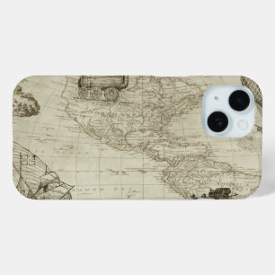 Sepia-Alt-Antik-Vintage-USA-Karte-Reise Case-Mate iPhone Hülle