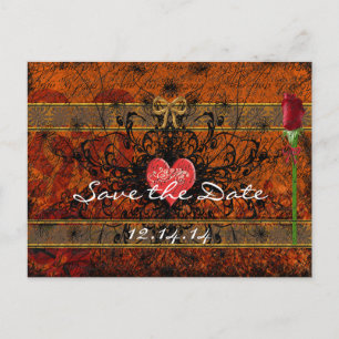 Sepia Alte Rose unter den beruhigenden Wellen Ankündigungspostkarte