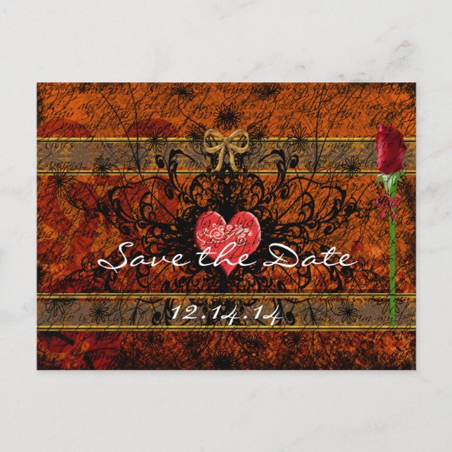 Sepia Alte Rose unter den beruhigenden Wellen Ankündigungspostkarte (Vorderseite)