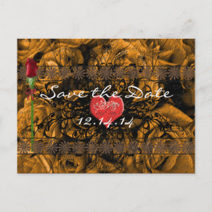 Sepia Alte Rose unter den beruhigenden Wellen Ankündigungspostkarte