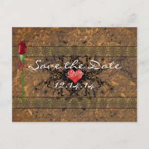 Sepia Alte Rose unter den beruhigenden Wellen Ankündigungspostkarte