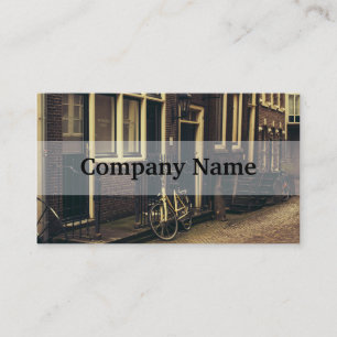 Sepia-Amsterdam-Straßen-Fotografie, Fahrrad Visitenkarte