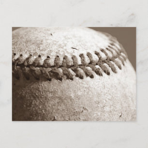 Sepia Baseball Postkarte