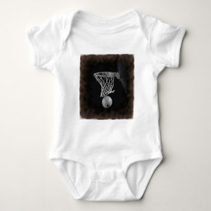 Sepia Basketball Baby Strampler