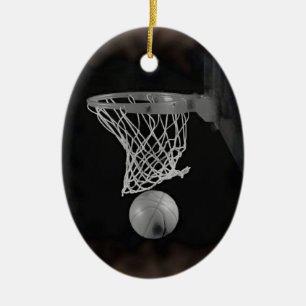 Sepia Basketball Keramikornament