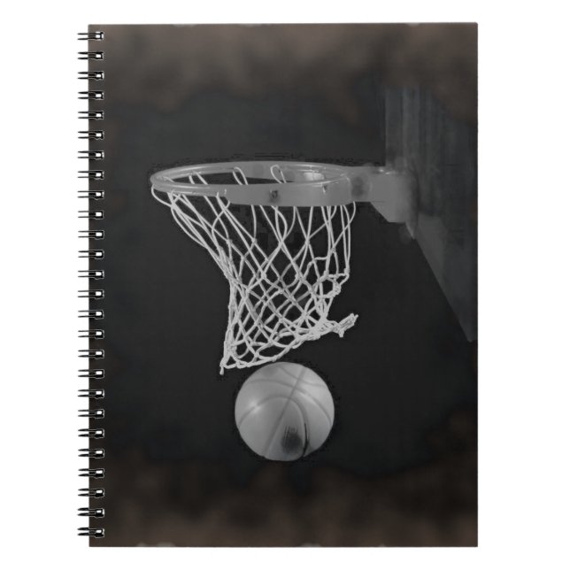 Sepia Basketball Notizblock (Vorderseite)