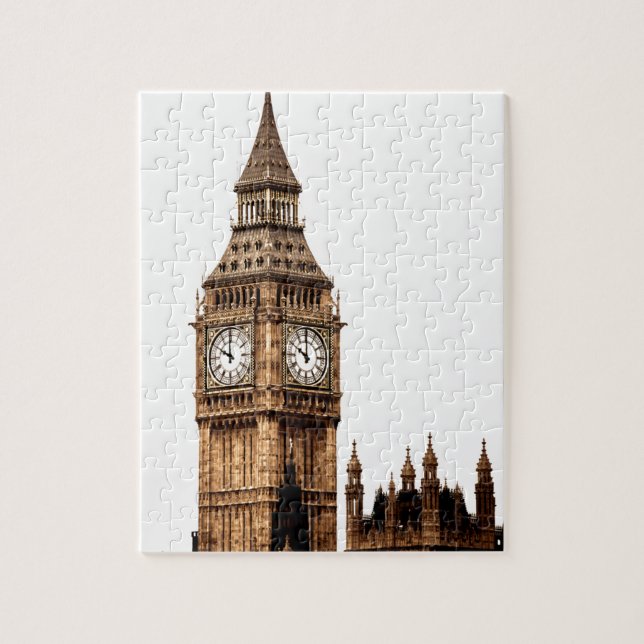 Sepia Big Ben Tower Art Puzzle (Vertikal)