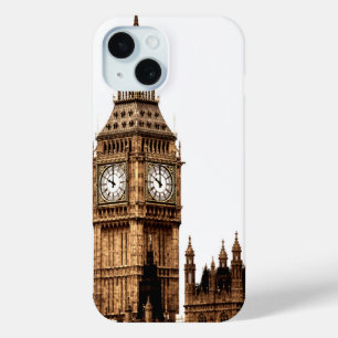 Sepia Big Ben Tower iPhone 15 Hülle