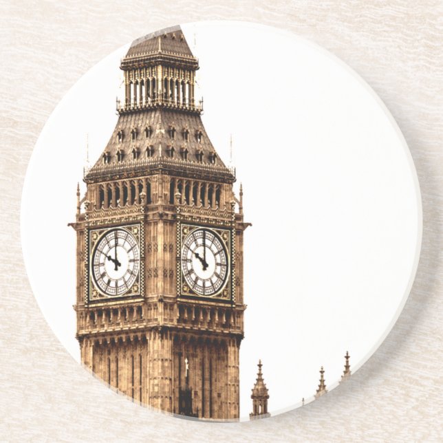 Sepia Big Ben Tower Getränkeuntersetzer (Vorne)