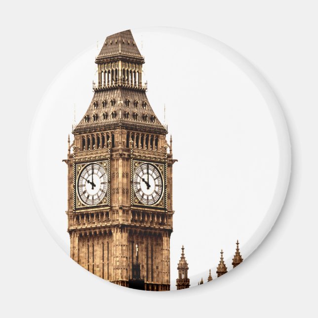 Sepia Big Ben Tower Magnet (Vorne)