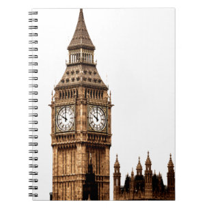 Sepia Big Ben Tower Notizblock