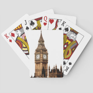 Sepia Big Ben Tower Spielkarten