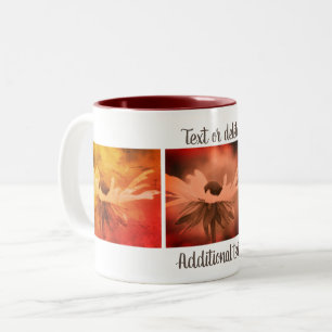 Sepia Black Mit Augen Susan Blume Personalisiert Zweifarbige Tasse