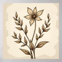 Sepia Blume Doodle