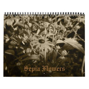 Sepia-Blume-Kalender Kalender