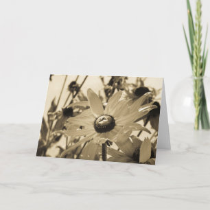Sepia-Blume Karte