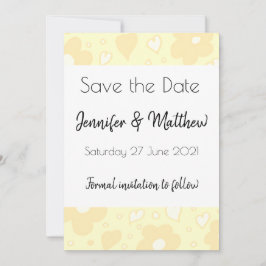 Sepia Blume Muster Save the Date Karte