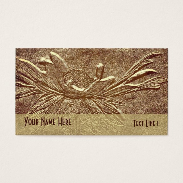 Sepia Brown Daisy Blume Art (Vorderseite)