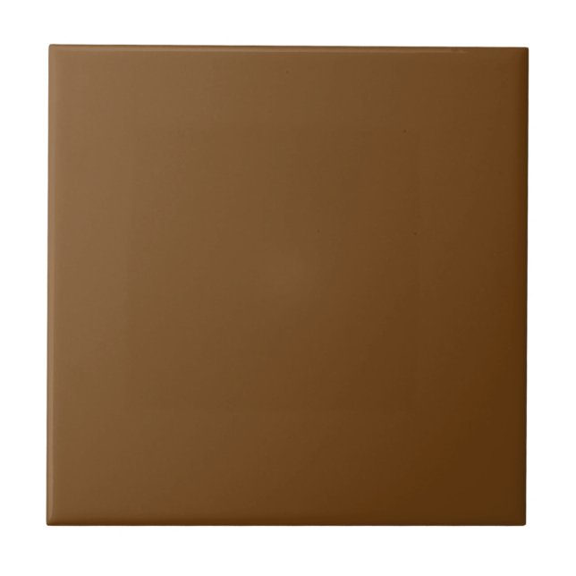 Sepia Brown Solid Color Tile Fliese (Vorderseite)