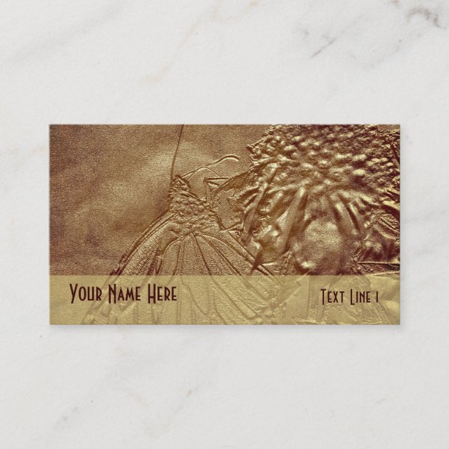 Sepia Butterfly Nature Business Card Visitenkarte (Vorderseite)