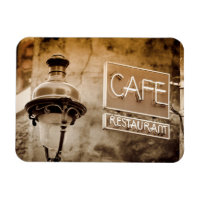 Sepia café sign, Paris, Frankreich