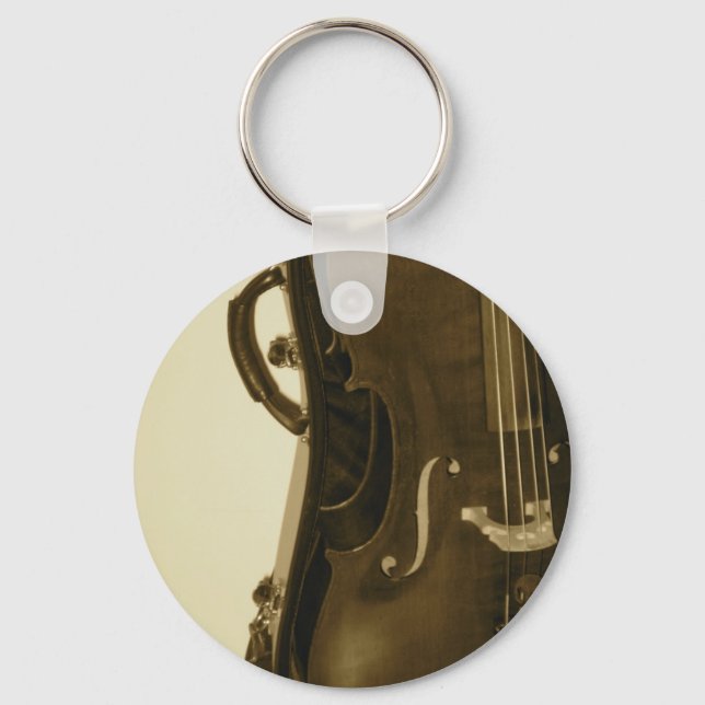Sepia Cello Schlüsselanhänger (Vorderseite)