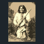 Sepia Chief Geronimo Pop Art Poster<br><div class="desc">Pop Art Art Art Art Artwork Posters - Legendärer Geronimo Tinte Effekt Digitales Kunstdesign</div>