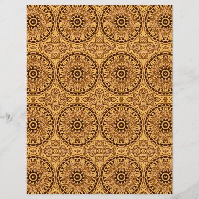 Sepia Circles Collage Junk Journal Scrapbook Paper (Vorderseite)