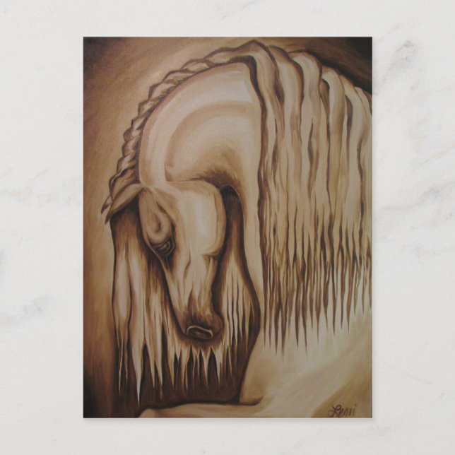 SEPIA CLASSIC HORSE POSTKARTE (Vorderseite)