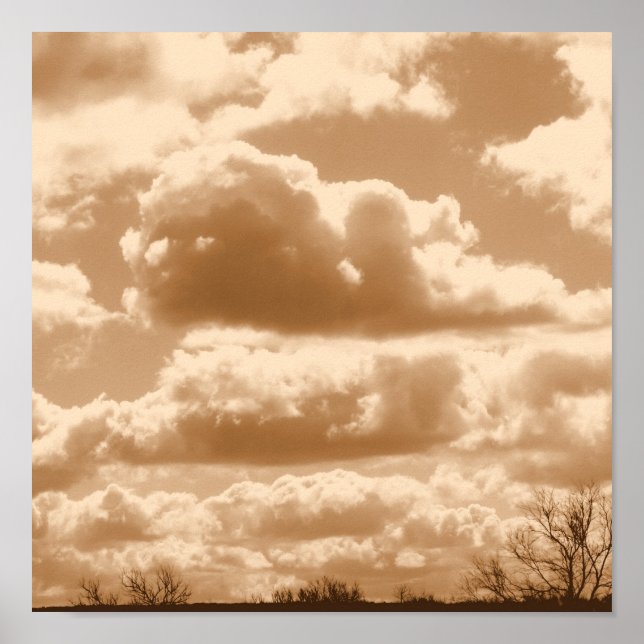 Sepia Clouds Poster (Vorne)