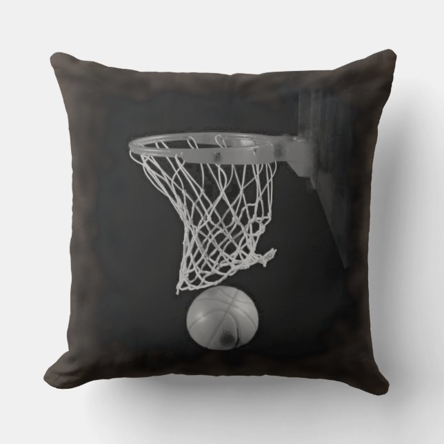 Sepia Color Basketball Nah-up Throw Kissen (Vorderseite)