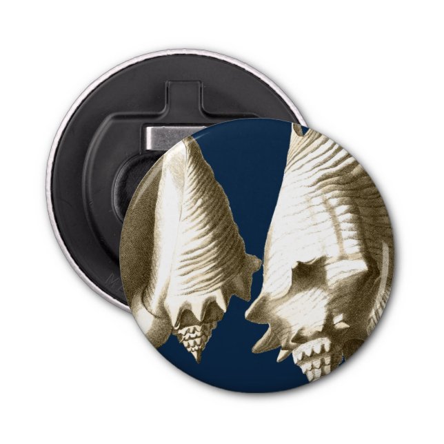 Sepia Conch Seashells Flaschenöffner (Vorderseite)