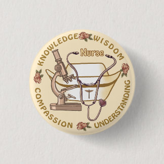 Sepia coole Krankenschwester Button