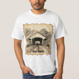 Sepia Covered Bridge T - Shirt