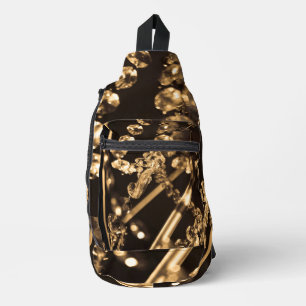 Sepia Crystal Chandelier Crossbody Bag