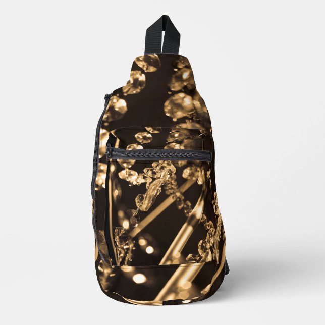 Sepia Crystal Chandelier Crossbody Bag (Vorderseite)