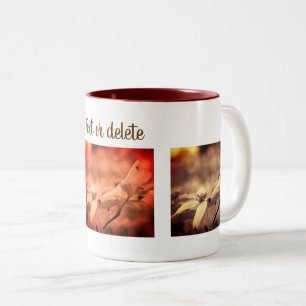 Sepia Dogwood Flower Fotografie Personalisiert Zweifarbige Tasse