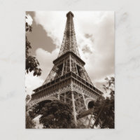 Sepia Eiffel Tower Romance Paris Europe