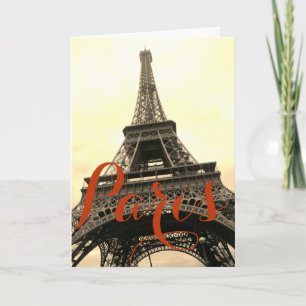 Sepia Eiffelturm Paris Vintage Alt Historisch Karte