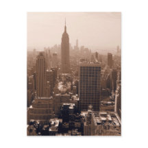 Sepia Empire State Gebäude von Rockefeller