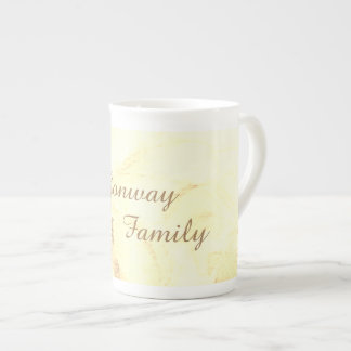 Sepia Familienname Knochen China Tasse