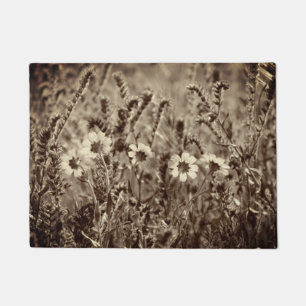Sepia Floral Fußmatte