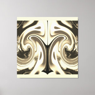Sepia Flow Art Leinwanddruck