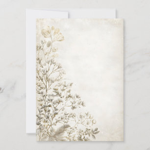 Sepia Foliage Top Fade Rustikaler Herbst-Winter Einladung