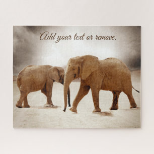 Sepia-Foto für männliche und weibliche afrikanis Puzzle