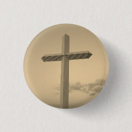 Sepia Foto Giant Christlich Cross Button